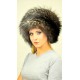 Silver fox fur hat - classic style